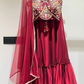 Elegant Rani Pink Georgette Lehenga Set with Designer Touch