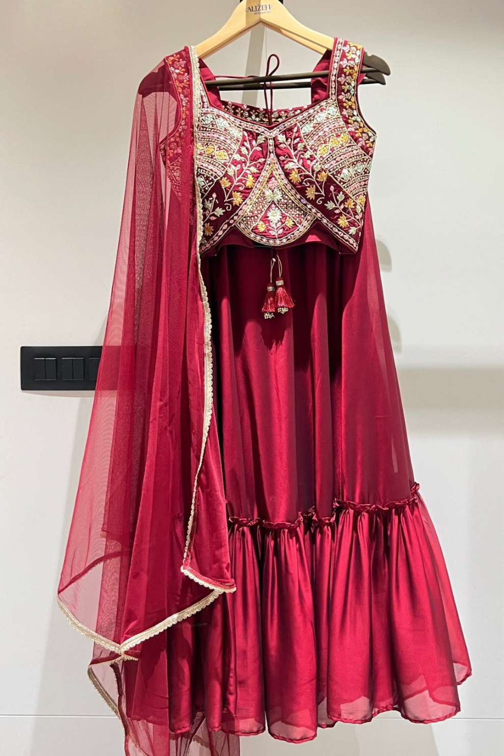 Elegant Rani Pink Georgette Lehenga Set with Designer Touch