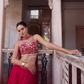 Elegant Rani Pink Georgette Lehenga Set with Designer Touch