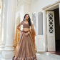 Graceful Thread and Sequin Embroidered Net Lehenga for Parties