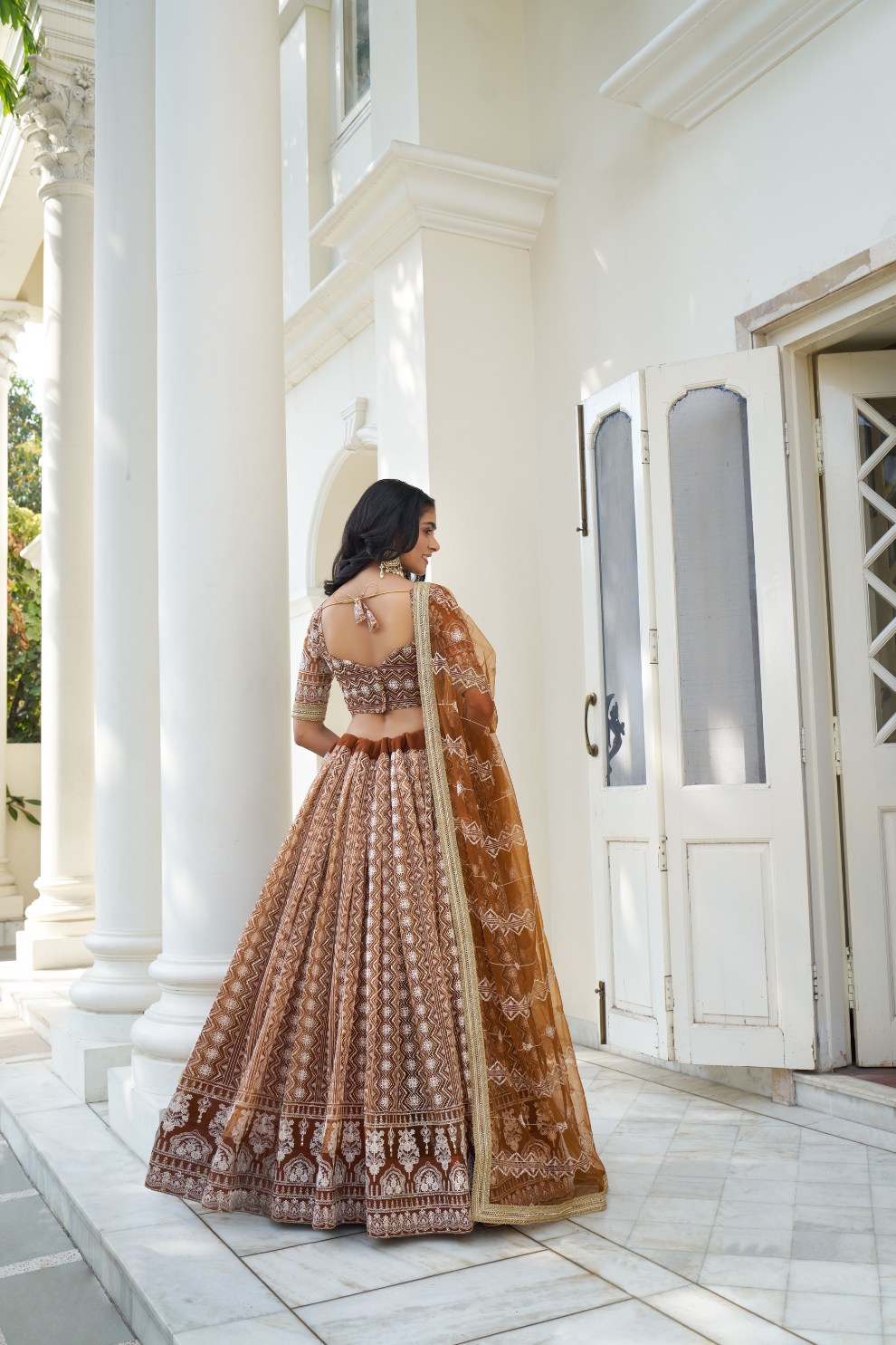 Graceful Thread and Sequin Embroidered Net Lehenga for Parties