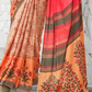 Digital Floral Printed Crepe Silk Saree with Graceful Drape