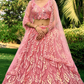 Elegant Lehenga Set with Multiple Sequins & Thread Embroidery