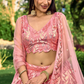Elegant Lehenga Set with Multiple Sequins & Thread Embroidery