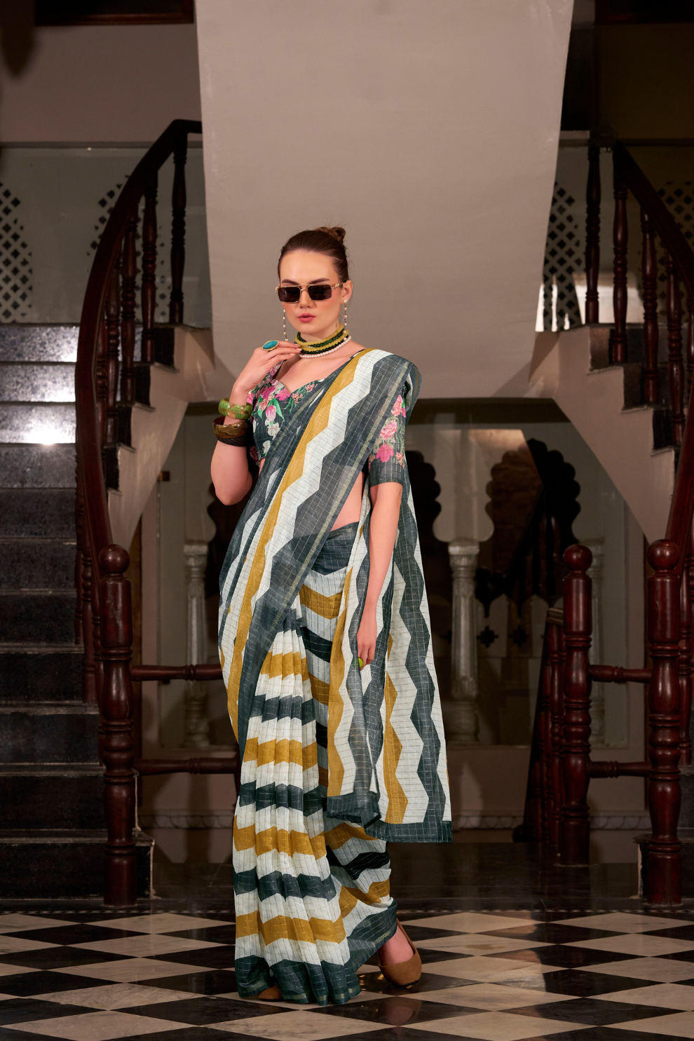 Linen Cotton Silk Saree with Soft Texture and Natural Elegance - LaVante Fashion