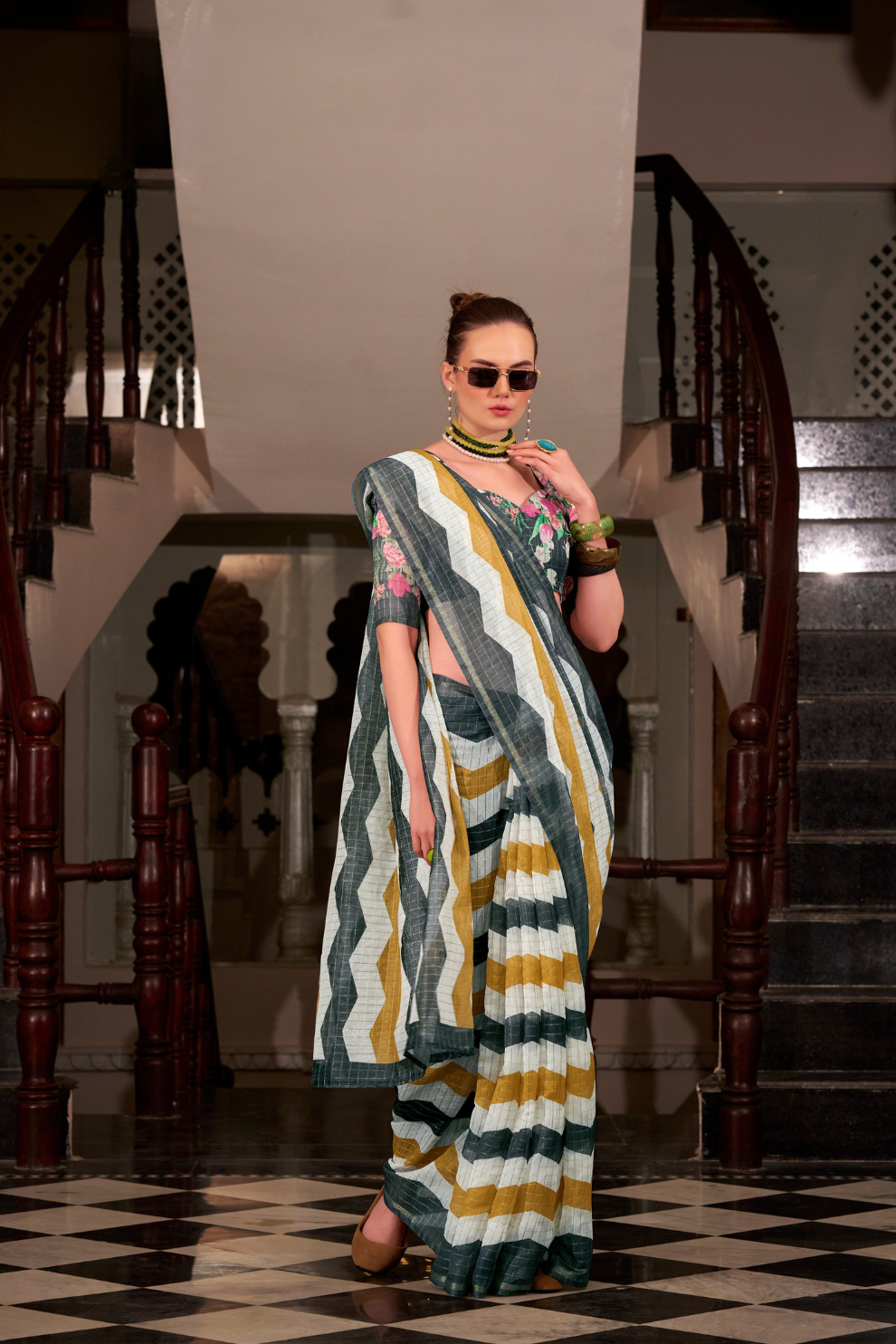 Linen Cotton Silk Saree with Soft Texture and Natural Elegance - LaVante Fashion