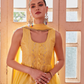 Yellow Georgette Salwar Suit with Intricate Embroidery and Sequins Work