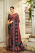 Pure Viscose Georgette Saree with Burnout and Soft Varnish Finish
