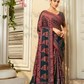 Pure Viscose Georgette Saree with Burnout and Soft Varnish Finish