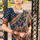 Luxury Polyester Viscose Georgette Saree with Burnout Traditional Design - LaVante Fashion