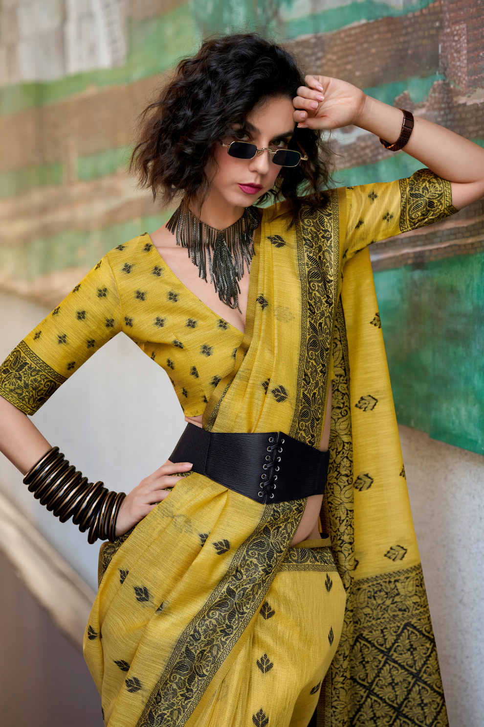 Linen Tissue Silk Saree with Soft Shine and Natural Elegance - LaVante Fashion