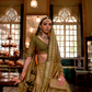 Elegant Woodbine Green Designer Silk Lehenga - LaVante Fashion