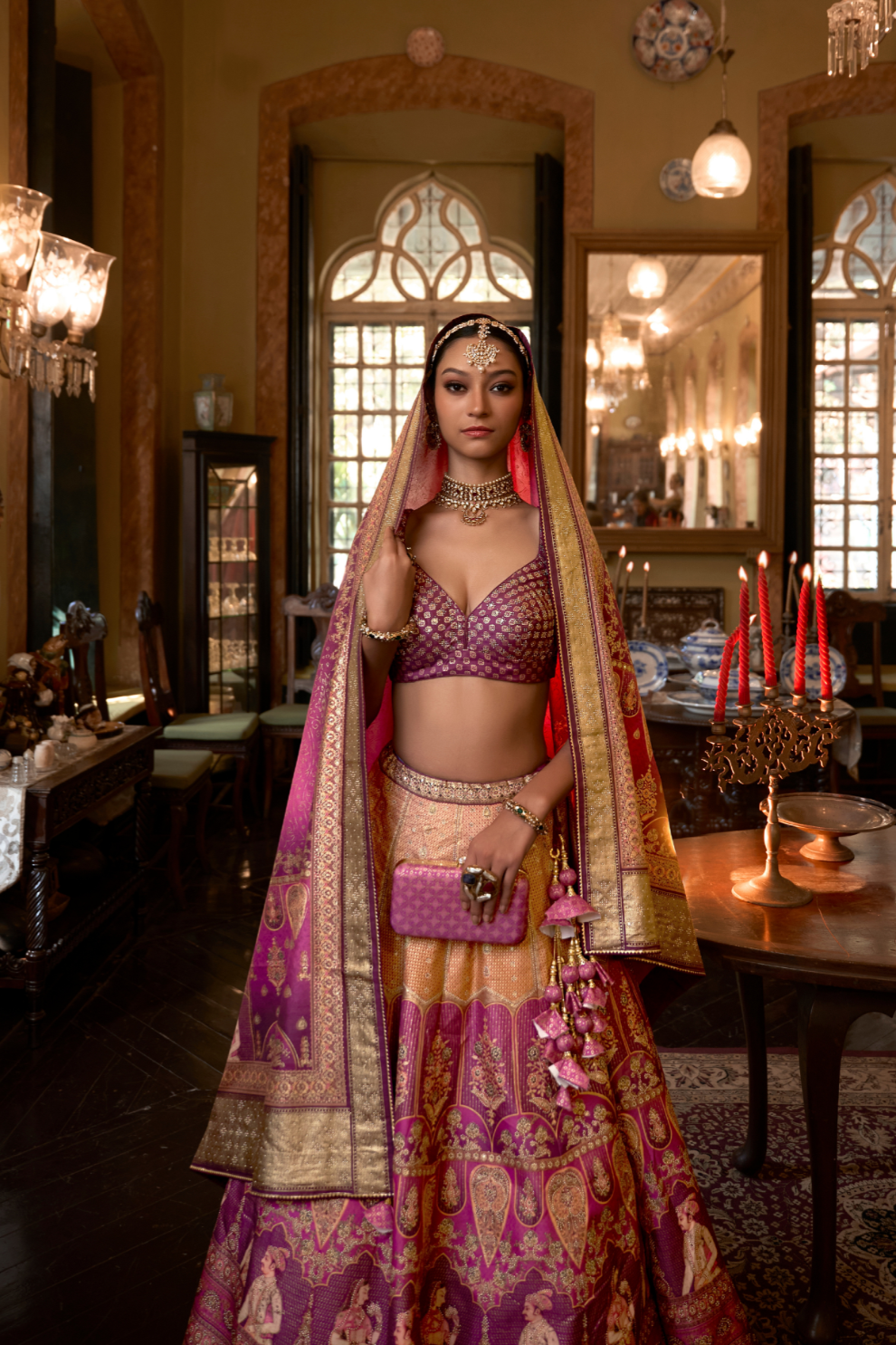 Soft Purple Silk Lehenga With Purple Hues - LaVante Fashion