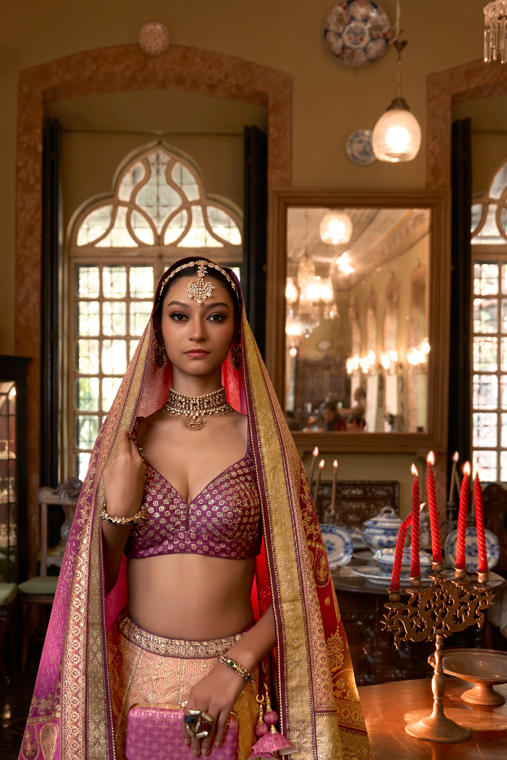 Soft Purple Silk Lehenga With Purple Hues