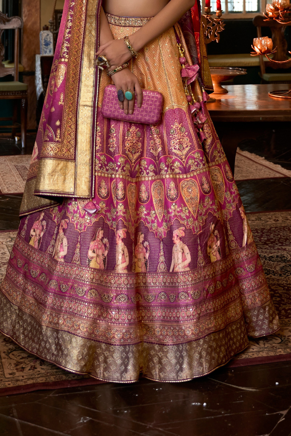 Soft Purple Silk Lehenga With Purple Hues