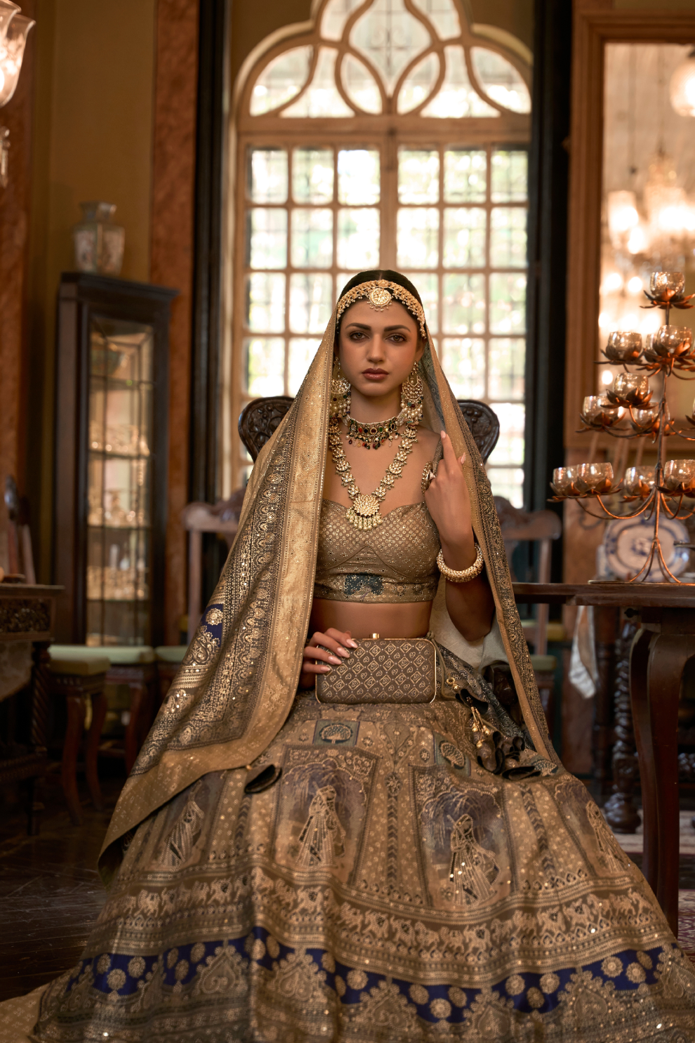 Royal Gold Pure Silk Lehenga Choli With Zari Work - LaVante Fashion