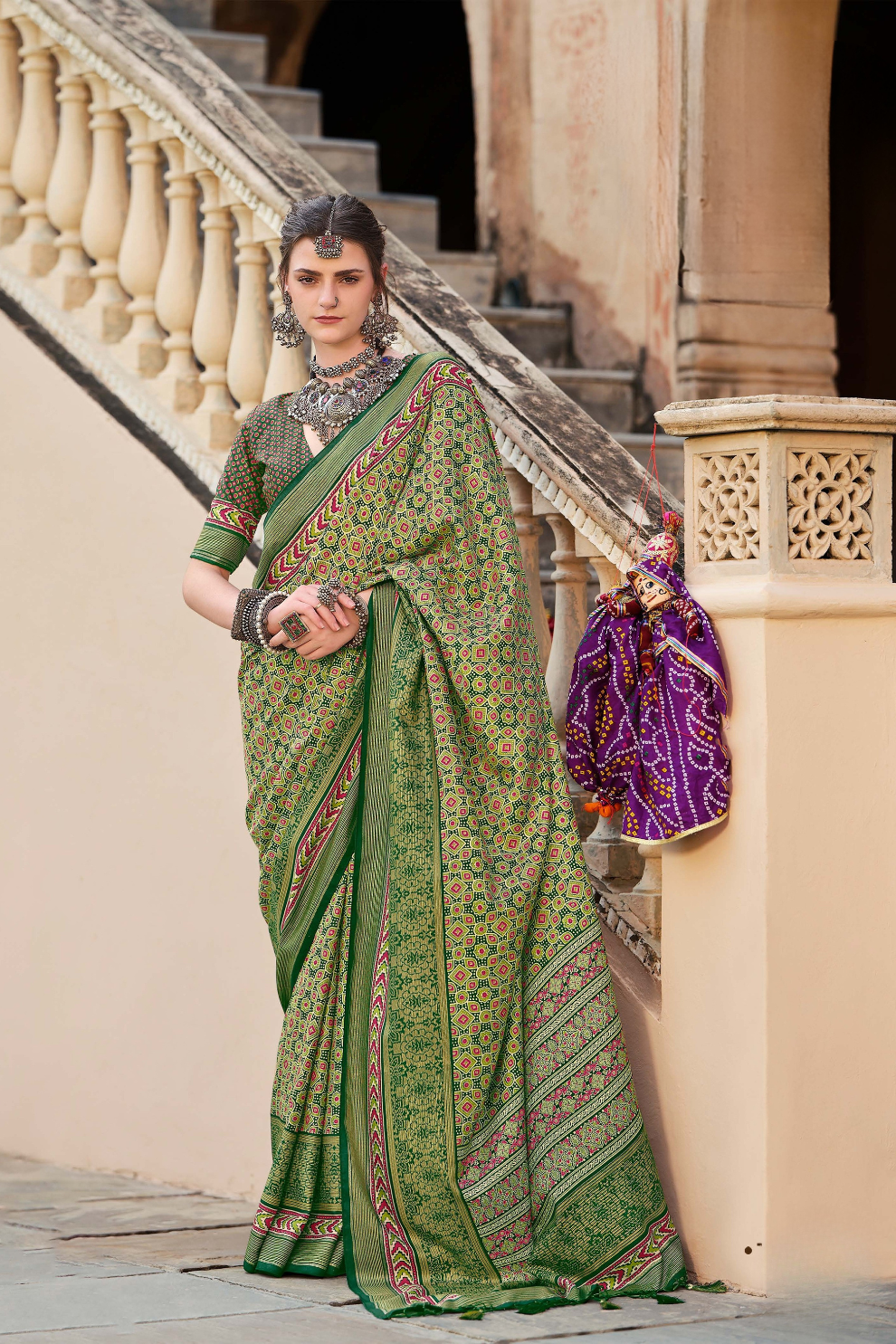 Mercerized New Sigma Silk Saree with Aqua Finish - LaVante Fashion