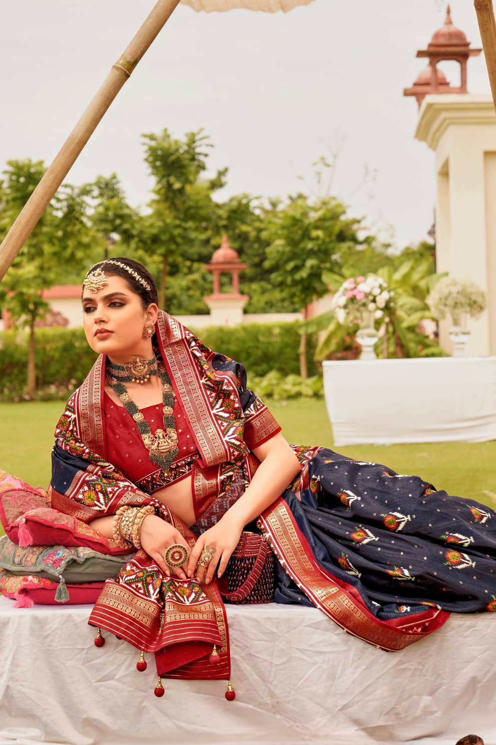 Elegant Patola Printed Art Silk Saree for Festive Wear