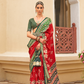Traditional Patola Silk Saree for Weddings with Matching Blouse