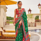 Traditional Patola Print Saree in Sigma Silk Blend Fabric