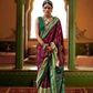 Patola Printed Sigma Silk Saree with Gold Accents