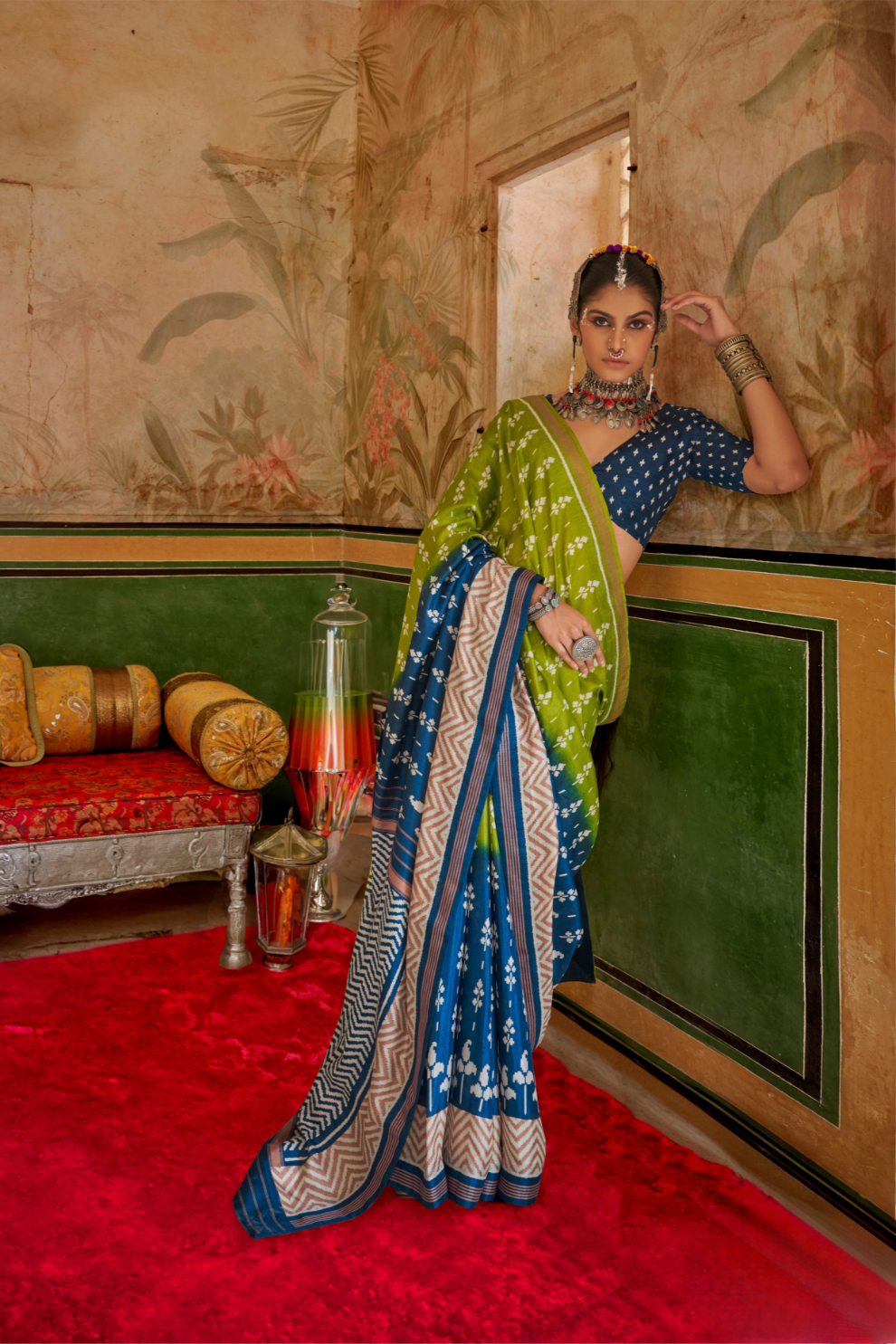 Designer Print Silk Saree for Festive and Casual Wear