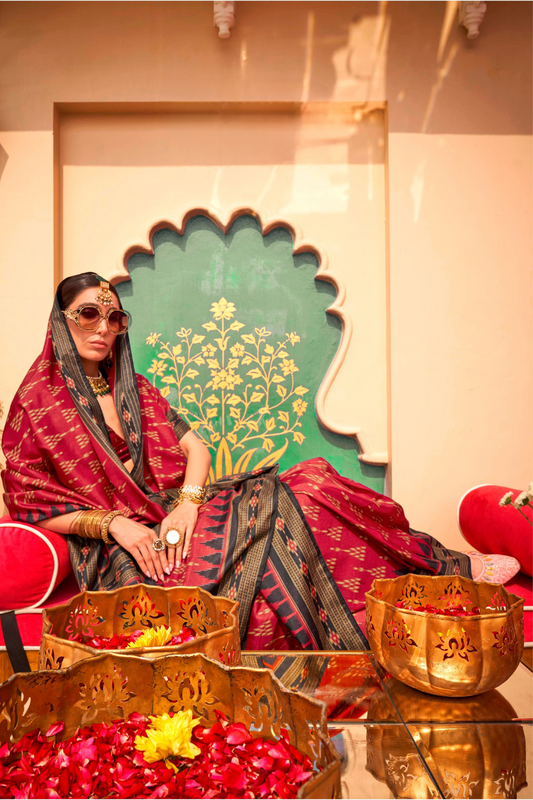 Mercerized Sigma Silk Saree with Classic Traditional Design