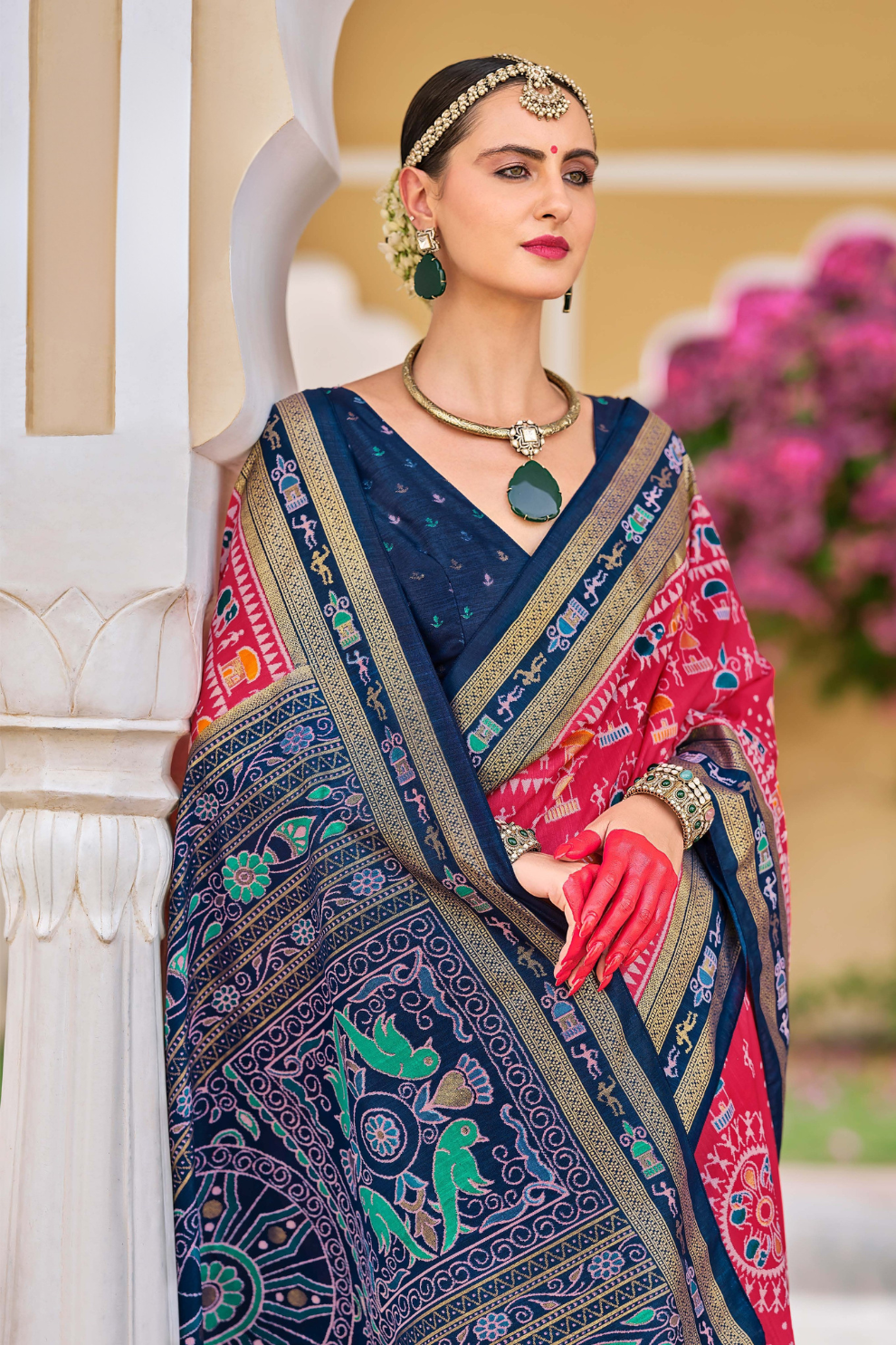 Mercerized Sigma Silk Saree with Traditional Classic Design - LaVante Fashion