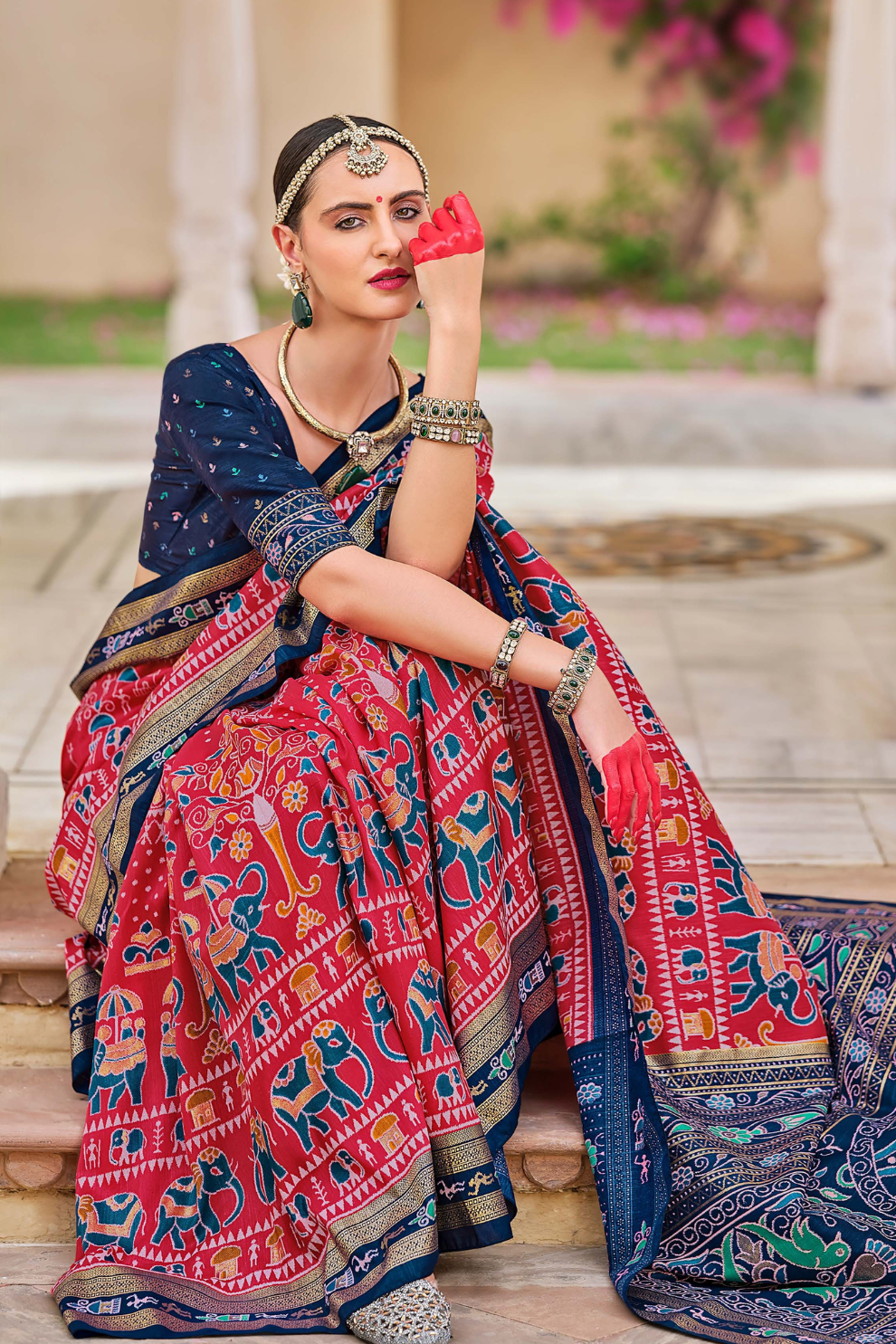 Mercerized Sigma Silk Saree with Traditional Classic Design - LaVante Fashion