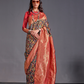 Woven Banarasi Silk Blend Saree with Traditional Motifs