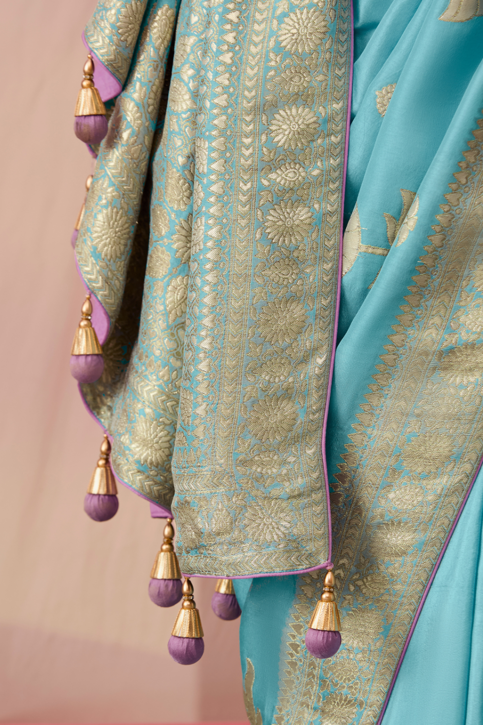 Banarasi Dola Silk Saree with Brocade Blouse Elegance