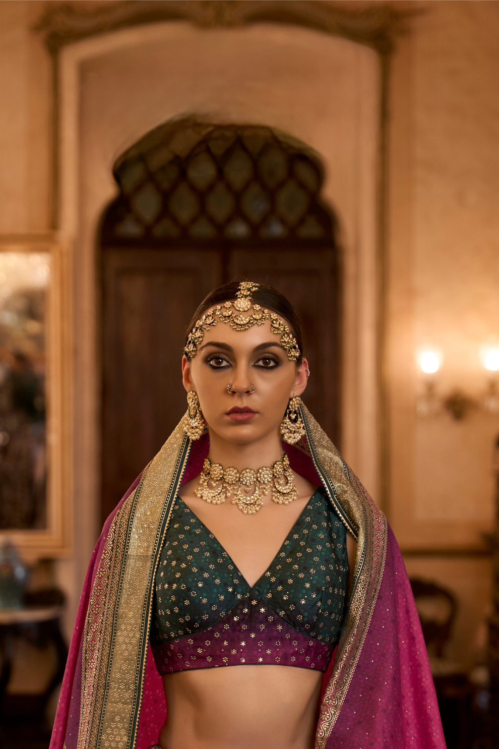 Dazzling Pink Rama Umbrella Lehenga - LaVante Fashion