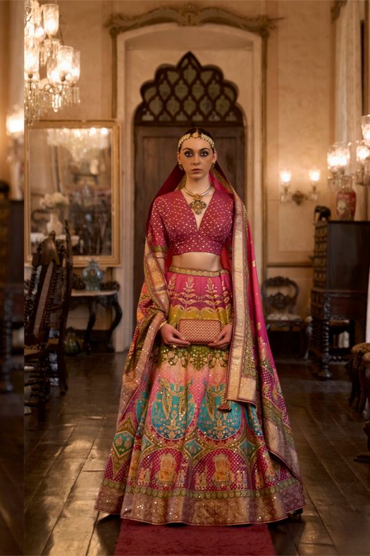 Sparkle Silk Lehenga with Intricate Detailing and Royal Finish