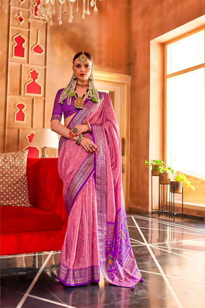 Regal Peshwai Paithani Silk Saree with Traditional Zari Weave