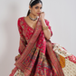 Multicolour Designer Bridal Lehenga with Banarasi Mosaic Weaving and Scallop Detailing
