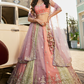 Soft Tissue Lehenga Choli Set with Coordinated Sequins Embroidery