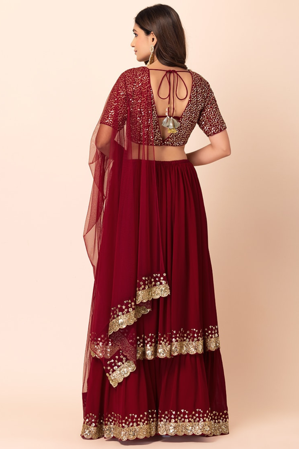 Charming Georgette Party Wear Lehenga With Sequins Choli