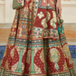 Dark brown silk lehenga choli with elegant embroidery - LaVante Fashion