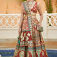Dark brown silk lehenga choli with elegant embroidery - LaVante Fashion