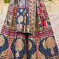 Royal Blue Rajwadi Patola Lehenga with Intricate Weaving - LaVante Fashion