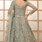 Sage Green Bridal Lehenga Choli For Weddings & Parties