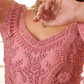 Graceful Pink Net Lehenga Choli With Intricate Thread Embroidery