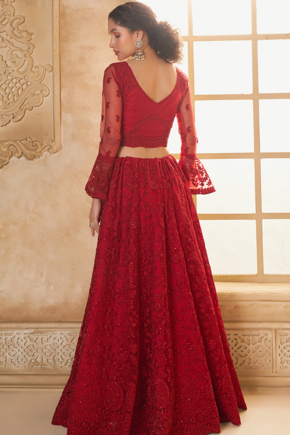 Classic Red Color Designer Lehenga Choli – Elegant & Timeless