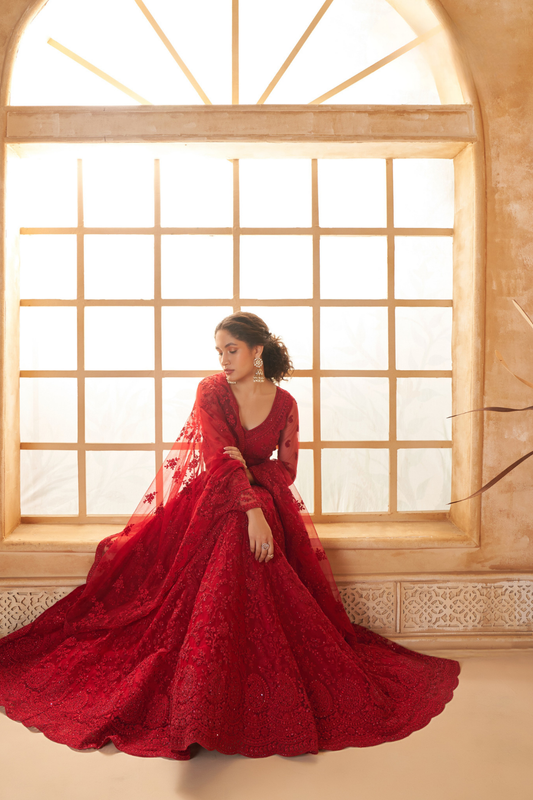 Classic Red Color Designer Lehenga Choli – Elegant & Timeless