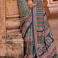 Polyester Viscose Silk Saree with Exclusive Ajrakh Print - LaVante Fashion
