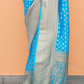 Handloom Crafted Saree in Nylon Silk Georgette for Festive Wear
