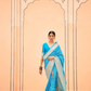 Handloom Crafted Saree in Nylon Silk Georgette for Festive Wear