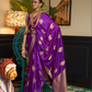 Glossy Nylon Weaving Silk Saree for Festive & Formal Elegance