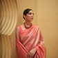 Two-Tone Nylon Woven Silk Saree with Elegant Shine