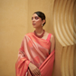 Two-Tone Nylon Woven Silk Saree with Elegant Shine